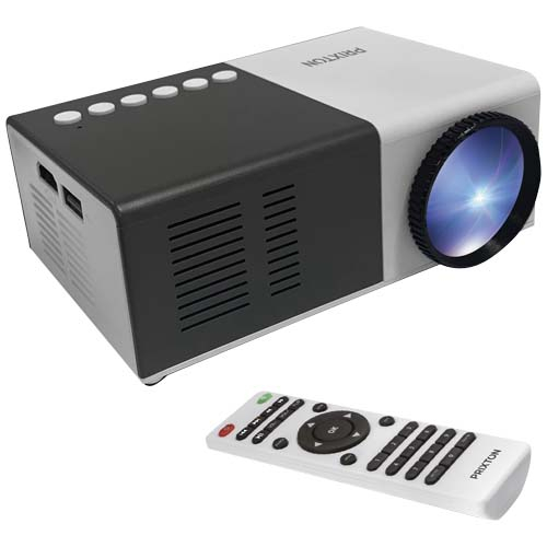 Mini projecteur promotionnel Cinema Prixton Gris et Blanc